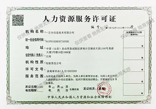 人力资源许可证